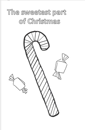 Card to Color - Candy Cane