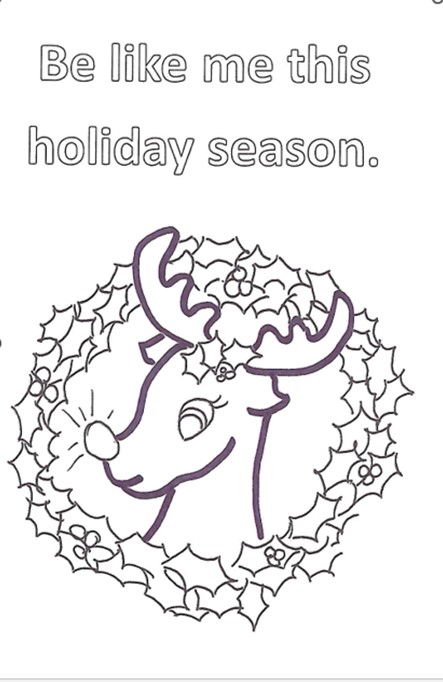 Card to Color - Rudolf